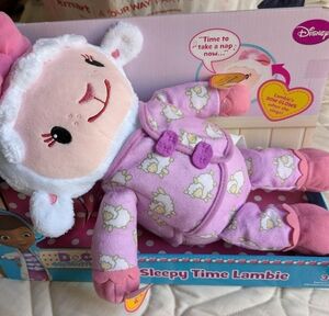 Disney Sleepy Time Lambie Plush - Pink and White NIB Doc McStuffins